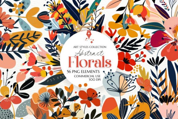 Download Abstract Floral Compositions Clipart PNG - Floral Collection