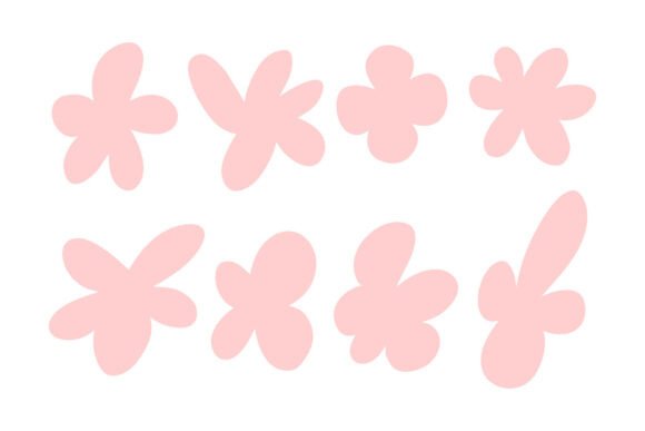Download Playful Hand Drawn Abstract Floral Shape - Floral Collection