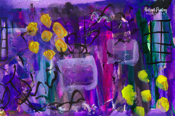 Download Violet Dark Night Abstract Painting - Premium Resources