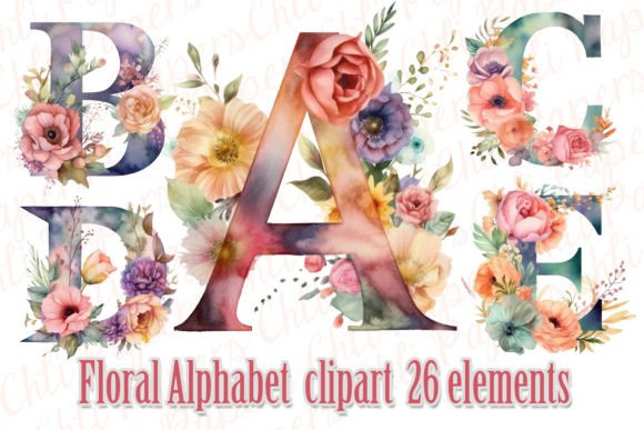 Download Floral Alphabet Clipart,Floral Letters - Floral Collection