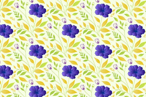 Download Abstract Floral Design Repeat Print - Floral Collection