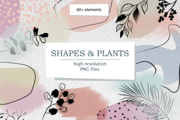 Download Modern Smooth Abstract Shapes &amp; Plants - Smooth Collection