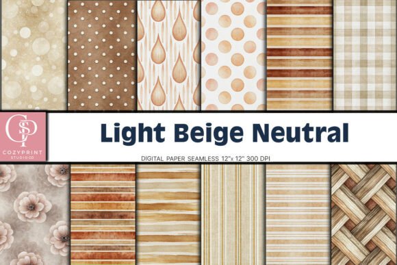 Download Light Beige Neutral Digital Paper - Neutral digital paper Collection