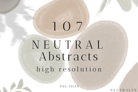 Download Neutral Abstract Shapes and Floral PNG - Floral Collection