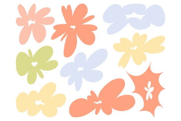 Download Abstract Floral Blob Shapes Set SVG Pack - Floral Collection