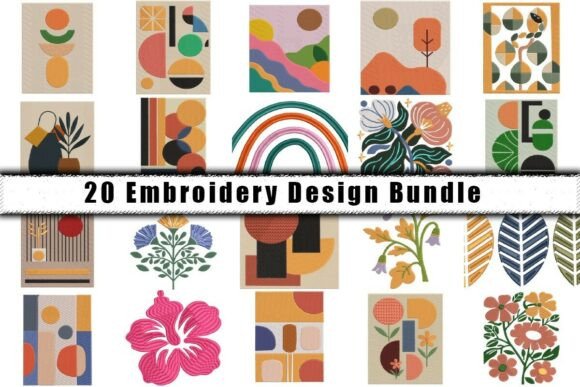 Download Modern Floral Embroidery Bundle - Floral Collection