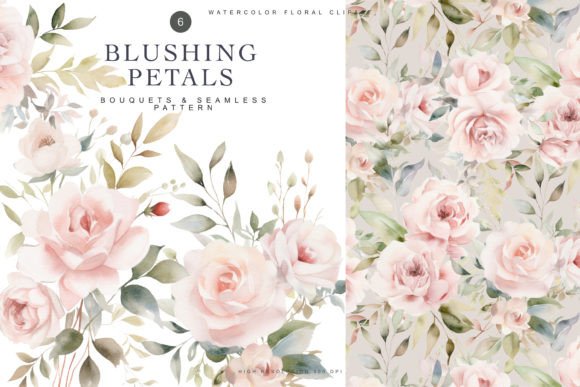 Download Watercolor Floral Clipart &amp; Pattern - Floral Collection