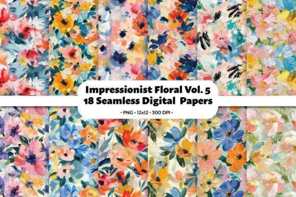 Download Impressionist Floral Vol.5 Seamless - Floral Collection
