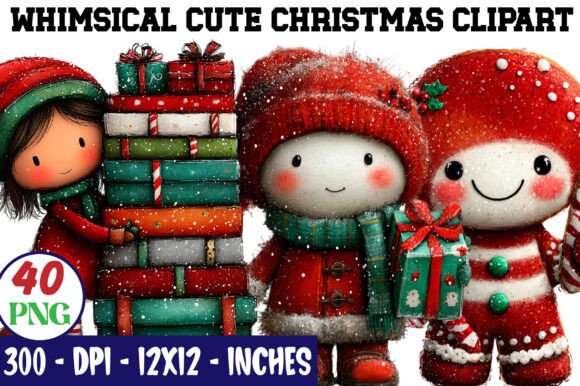 Download Whimsical Cute Christmas Clipart - Christmas clipart Collection