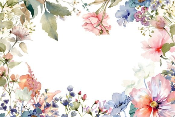 Download Watercolor Floral Wedding Frame - Floral Collection