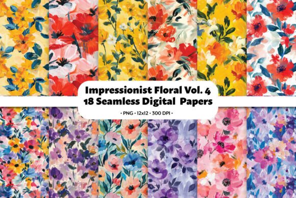 Download Impressionist Floral Vol.4 Seamless - Floral Collection