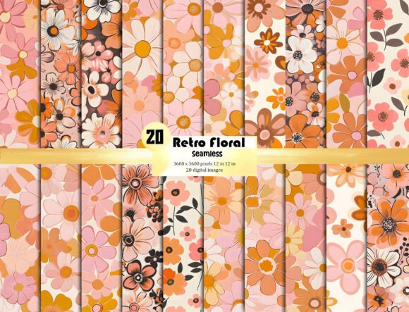 Download Retro Floral Background Pattern Texture - Floral Collection