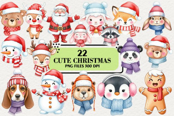 Download Cute Christmas Clipart Bundle - Christmas clipart Collection