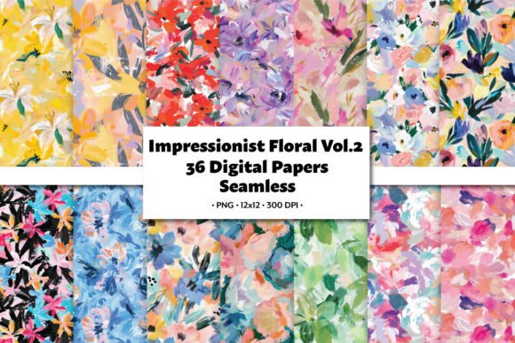 Download Impressionist Floral Vol.2 Seamless - Floral Collection