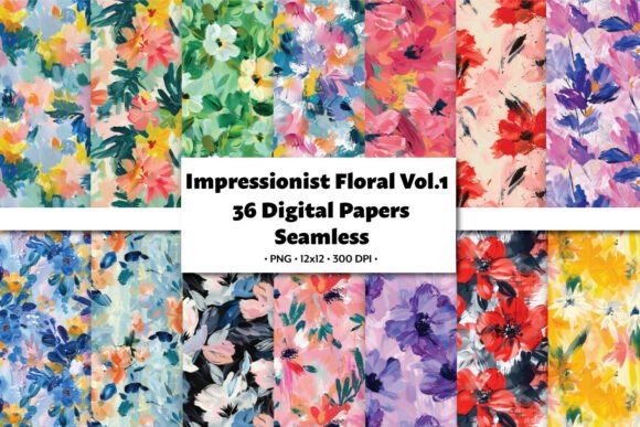 Download Impressionist Floral Vol.1 Seamless - Floral Collection