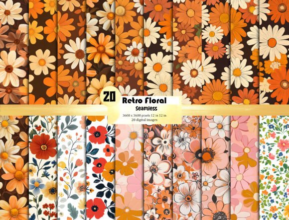Download Retro Floral Background Pattern Texture - Floral Collection