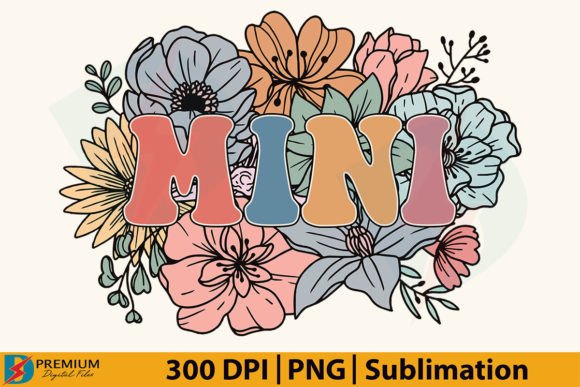 Download Retro Floral Mini PNG,Mama Flower Design - Floral Collection
