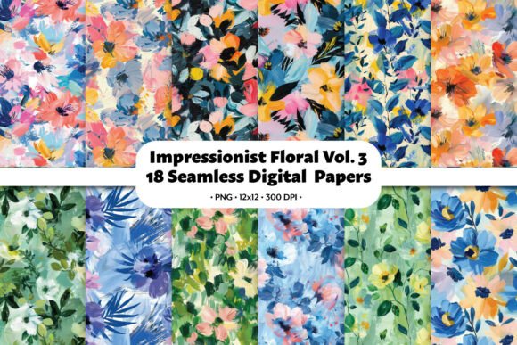 Download Impressionist Floral Vol.3 Seamless - Floral Collection