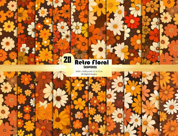 Download Retro Floral Background Pattern Texture - Floral Collection