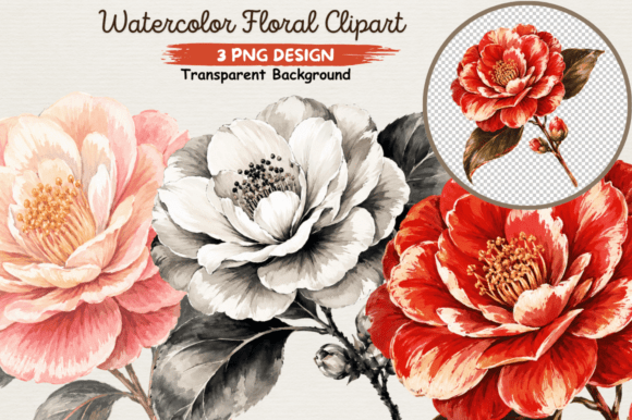 Download Watercolor Floral Clipart PNG,Elegant - Floral Collection